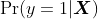\Pr(y=1|\boldsymbol{X})