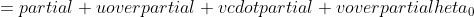 egin{aligned}{{partial u}over{partial	heta_0}}&={{partial u}over{partial v}}cdot{{partial v}over{partial	heta_0}}&=sum^n_{i=1}iggl(v-y^{(i)}iggr)cdot1&=sum^n_{i=1}iggl(f_{	heta}(x^{(i)})-y^{(i)}iggr)quadquadquadquadquadquadquadquadquad(2.3.14)end{aligned}