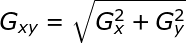 \ large G_ {xy} = \ sqrt {G_ {x} ^ 2 + G_ {y} ^ 2}