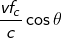 \frac{vf_{c} }{c }\cos\theta