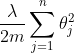 \frac{\lambda }{2m}\sum_{j=1}^{n}\theta _{j}^{2}