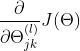 \frac{\partial }{\partial \Theta _{jk}^{(l)}}J(\Theta )