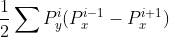 \frac{1}{2}\sum P^i_y(P_x^{i-1}-P_x^{i+1})