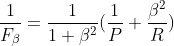 frac{1}{F_{eta }}=frac{1}{1+eta ^{2}}(frac{1}{P}+frac{eta ^{2}}{R})