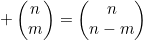 \begin{pmatrix}n\\m\end{pmatrix}=\begin{pmatrix}n\\n-m\end{pmatrix}
