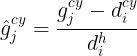 \large \hat{g}_{j}^{cy} = \frac{g_{j}^{cy} - d_{i}^{cy}}{d_{i}^{h}}