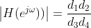 \left | H(e^{j\omega })) \right |=\frac{d_1 d_2}{d_3 d_4}