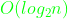 {\color{Green} O(log_{2}n)}