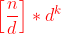 {\color{Red} \left [ \frac{n}{d} \right ]*d^{k}}