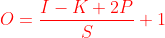 {\color{Red} O=\frac{I-K+2P}{S}+1}