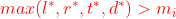 {\color{Red} max(l^{*}, r^{*}, t^{*}, d^{*}) > m_{i}}