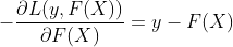 -\frac{\partial L(y,F(X))}{\partial F(X)} = y-F(X)