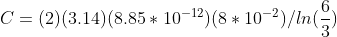 Capacitance calculation