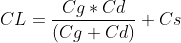 CL = \frac{Cg*Cd}{(Cg+Cd)}+Cs