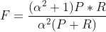 F=\frac{(\alpha ^{2}+1)P*R}{\alpha ^{2}(P+R)}