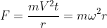 Centripetal force formula