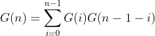 G(n)= \sum_{i=0}^{n-1}G(i)G(n-1-i)