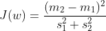 J(w)=\frac{(m_2-m_1)^2}{s_1^2+s_2^2}