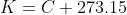 Celsius to Kelvin conversion