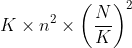 K\times n^2 \times \left ( \frac{N}{K} \right )^2