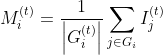 M_i^{(t)}=\frac{1}{\left | G_i^{(t)} \right |}\sum _{j\in G_i}I_j^{(t)}