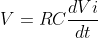 V=RC\frac{dVi}{dt}