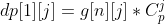 dp[1][j]=g[n][j]*C_{p}^{j}