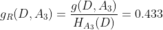 g_{R}(D,A_{3}) = \frac{g(D,A_{3})}{H_{A_{3}}(D)} = 0.433
