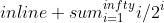 sum^{infty}_{i=1}i/2^i