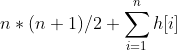 n*(n+1)/2+\sum _{i=1}^nh[i]