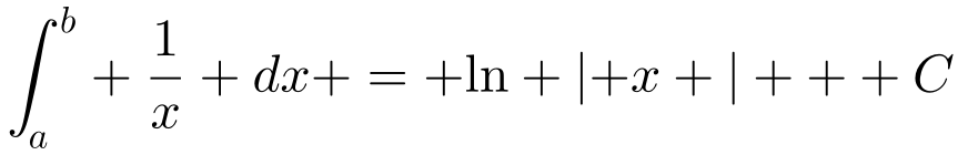 \int \frac{1}{x} dx = \ln \left| x \right|